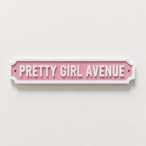 Pretty girl avenue sign - girl,