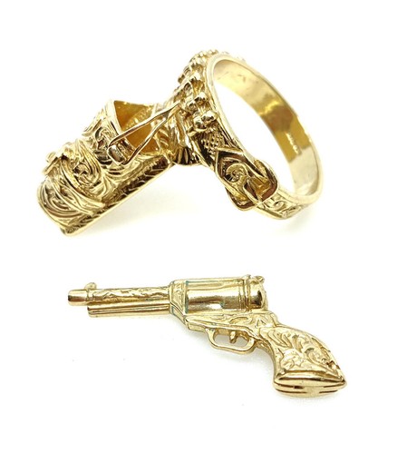 9ct gold gun - gun, colt