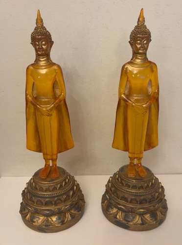 Pair amber resin - 11”,