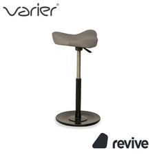 Varier Move Compact Fabric (Revive 164) Stool Chair Gray Base Ash Black