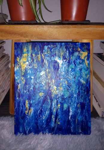 Abstract painting fluid art - painting,