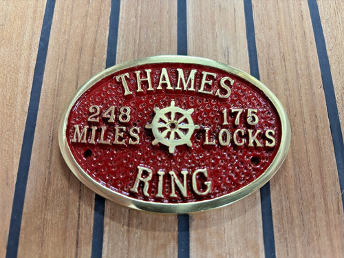 Thames ring brass plate - ring, sign