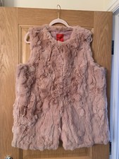 Levinsky Copenhagen Rabbit Fur Gilet ? New without tags Baby Pink ? Size 46 XL