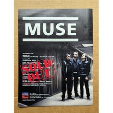 MUSE NOVEMBER 2006 TOUR POSTER SIZED original music press advert from 2006 with 