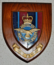 Royal Air Force mess wall plaque shield crest RAF