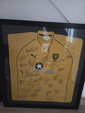 SIGNED/FRAMED WIMBLEDON FC 2001/02 AWAY FOOTBALL  PUMA  SHIRT  SIZE XXL ADULT