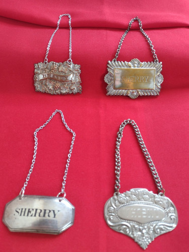 Vintage decanter label set - label,