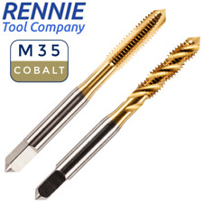 COBALT HSS Spiral Flute + Point HSS CO5 Machine Taps - TiN Coated - M1 - M30