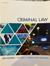 Criminal Law textbook