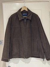 CERRUTI JEANS MENS JACKET SIZE UK XL BROWN ZIP UP 3/4 LENGTH