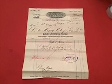Henry Pooley & Son Ltd Glasgow 1905 Engineers Ironmongers  receipt R35865