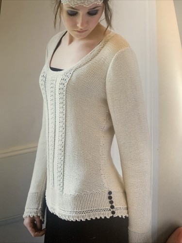 Lace sweater knitting pattern - lace,