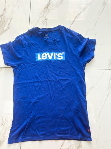 Levi blue logo graphic crew - logo,