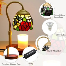 Tiffany Style Butterfly Candle