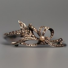 Vintage Solid Silver Marcasite