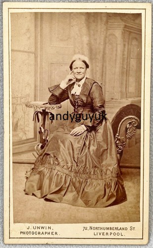 Cdv lady bonnet hat by - in,