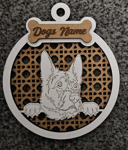 Personalised lasered dog - lasered,