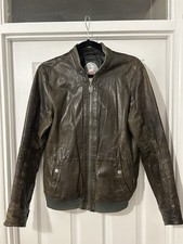 Diesel Men's Olive Green Leather Jacket Size S. Beautiful Soft Leather.