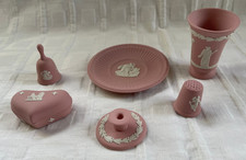 Wedgwood - Pink Jasperware - 6 x Miniature Pieces