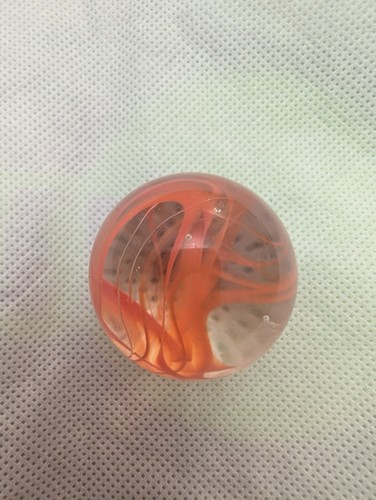 Large glass marble orange - large,
