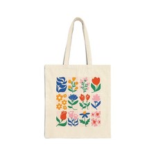 Colorful Folk Floral Tote Bag