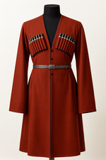 Red wool national costume - red,
