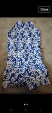 Lovely ladies Very modern royal blue & white patterned playsuit size small