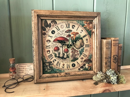 Mushroom wall desk clock - or,