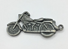 Custom Motorcycle Bike Pendant Pewter Racing Old Ride Heavy Metal Art J41 P475