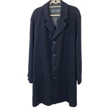 Strellson Men’s Wool Coat Navy Made in Italy Size 58 (UK 48) 80% Virgin Wool