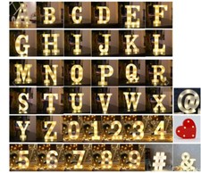 Light Up 3D LED 21cm Letters & Numbers Party Birthday Wedding Battery Operated