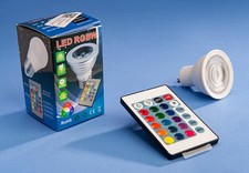 LED Remote Control Colour Changing Bulb GU10 Fitting 12V 25,000h Downlight