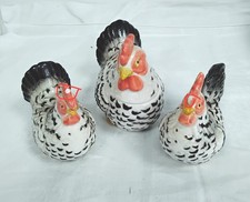 Otagiri Handcrafted Ceramic Chicken Condiment Set(AF)Rare - AA07