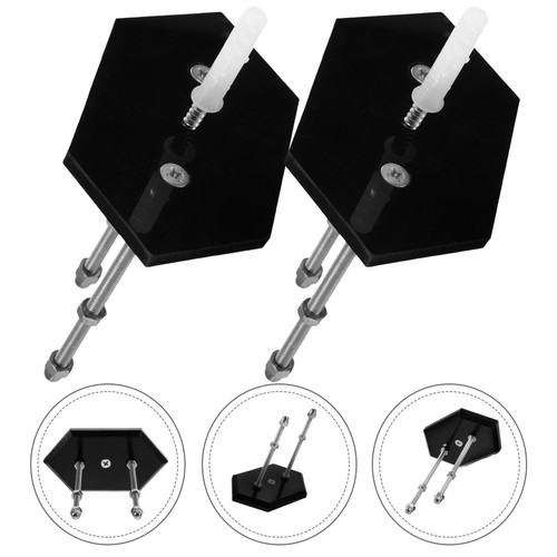 2pcs black acrylic skateboard - black,
