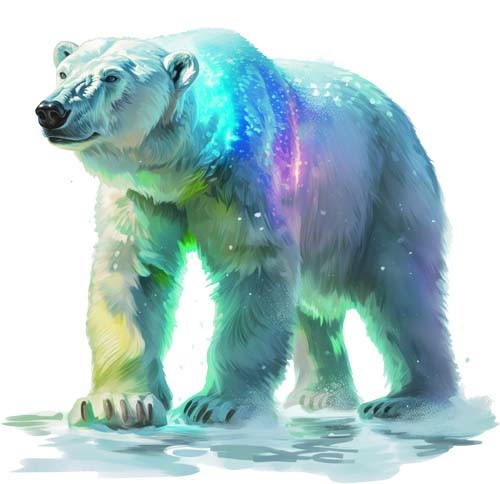 Colourful polar bear - polar,
