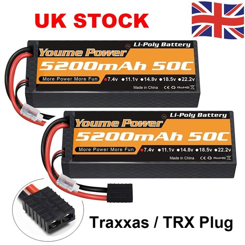 2pcs youme 5200mah lipo - youme, 2s