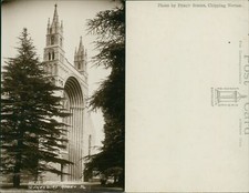 Tewkesbury Abbey West Front RP Real Photo Percy Simms of Chipping Norton