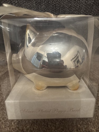 Piggy bank silver - silver, plated