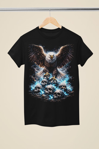 Eagle skulls unisex black - &,
