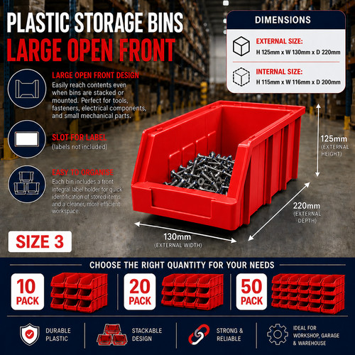 Red size stacking storage - 3,