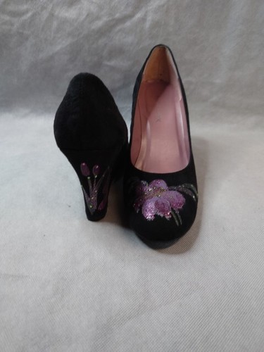Emilio luca black wedge heel - wedge,