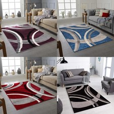Black Grey Silver Rugs Small