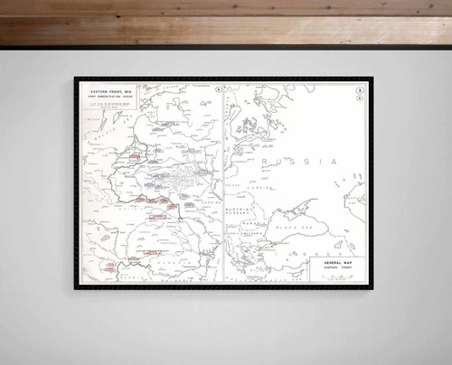 Wwi map eastern front in - wwi, •