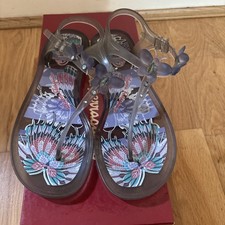 Salvatore Ferragamo Ladies Jelly Sandals flower design Size 6