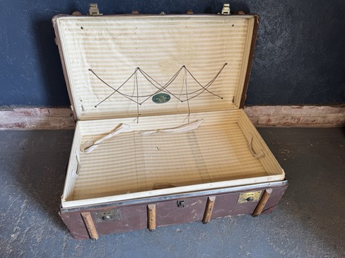 Vintage steamer trunk - vintage,