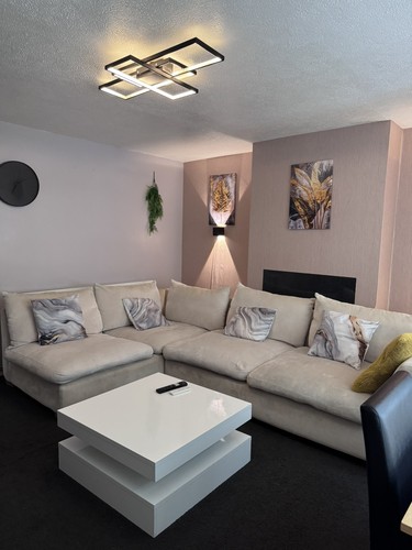 Large modern beige corner - beige, sofa