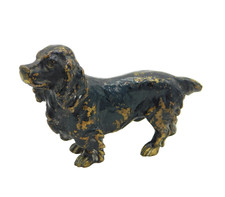 19th Century Cold Painted Bronze Spaniel Dog Figure Ornament Antique c1860