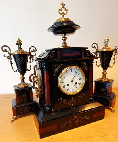 Antique french marble bronze - &,