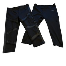 USA Pro Cropped Leggings Bundle X2 Size 14 And 16 Black Athleisure Gymwear