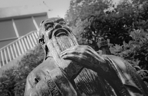 Confucius statue glossy poster - confucius,